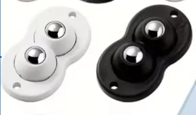 Pack de 4 Ruedas universales autoadhesivas, ruedas circulares de plástico, ruedas autoadhesivas  | Doble Bola: 5.3cm*2.9cm