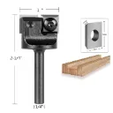 Fresa Niveladora para Router 2 Alas con Insertos de Carburo – Ø 1” (25,4 mm) | Vástago 1/4” | Grado Industrial –|Limpiafondos Ref:P127