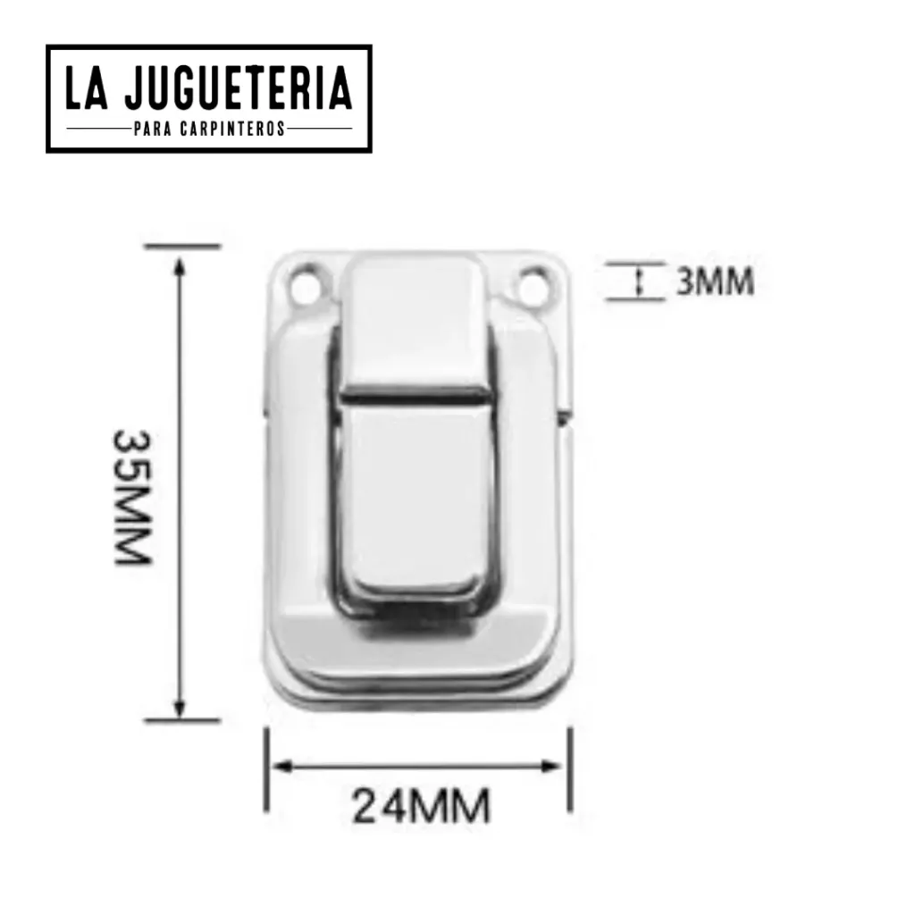 [A2323] Cierre Decorativo para Cajas Plata - Pequeño 35mm