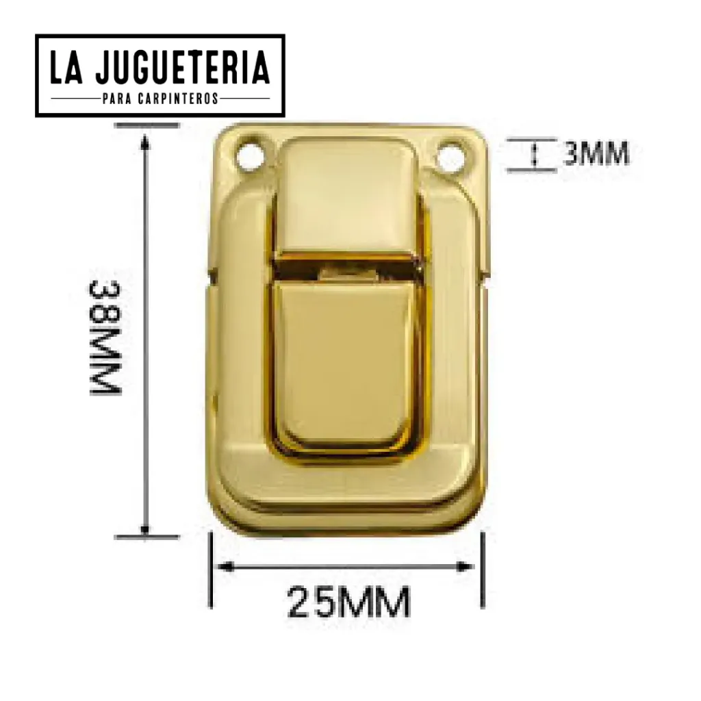 [A2113] Cierre Decorativo para Cajas Dorado - Mediano 38mm