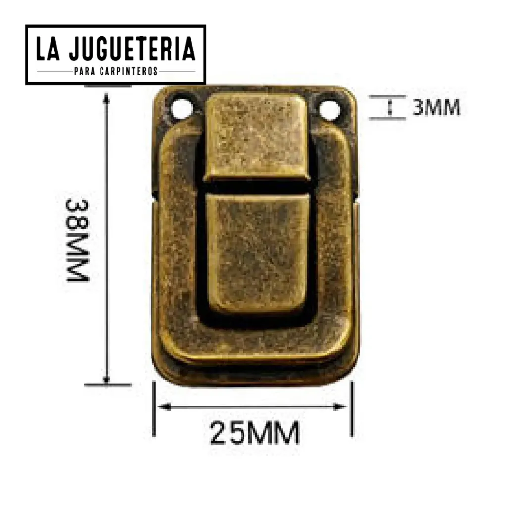 [A2115] Cierre Decorativo para Cajas Bronce - Mediano 38mm
