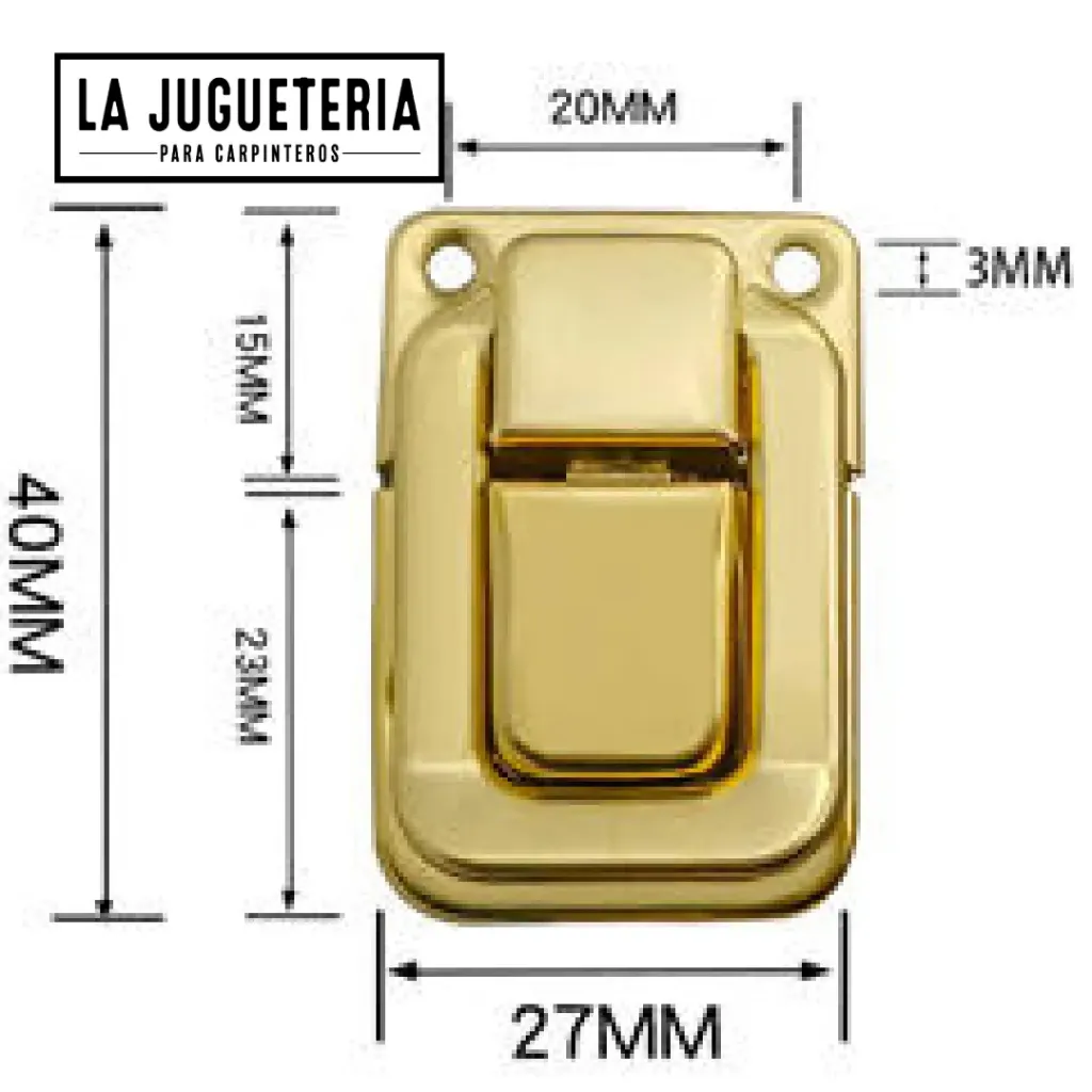 [A2116] Cierre Decorativo para Cajas Dorado - Grande 40mm