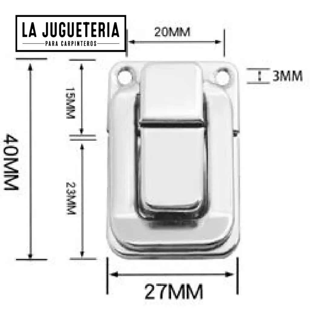 [A2117] Cierre Decorativo para Cajas Plata - Grande 40mm