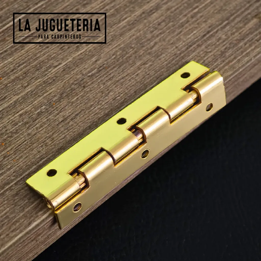 [A2122] Bisagra Decorativa de Hierro Dorado para Cajas y Estuches - 56mm