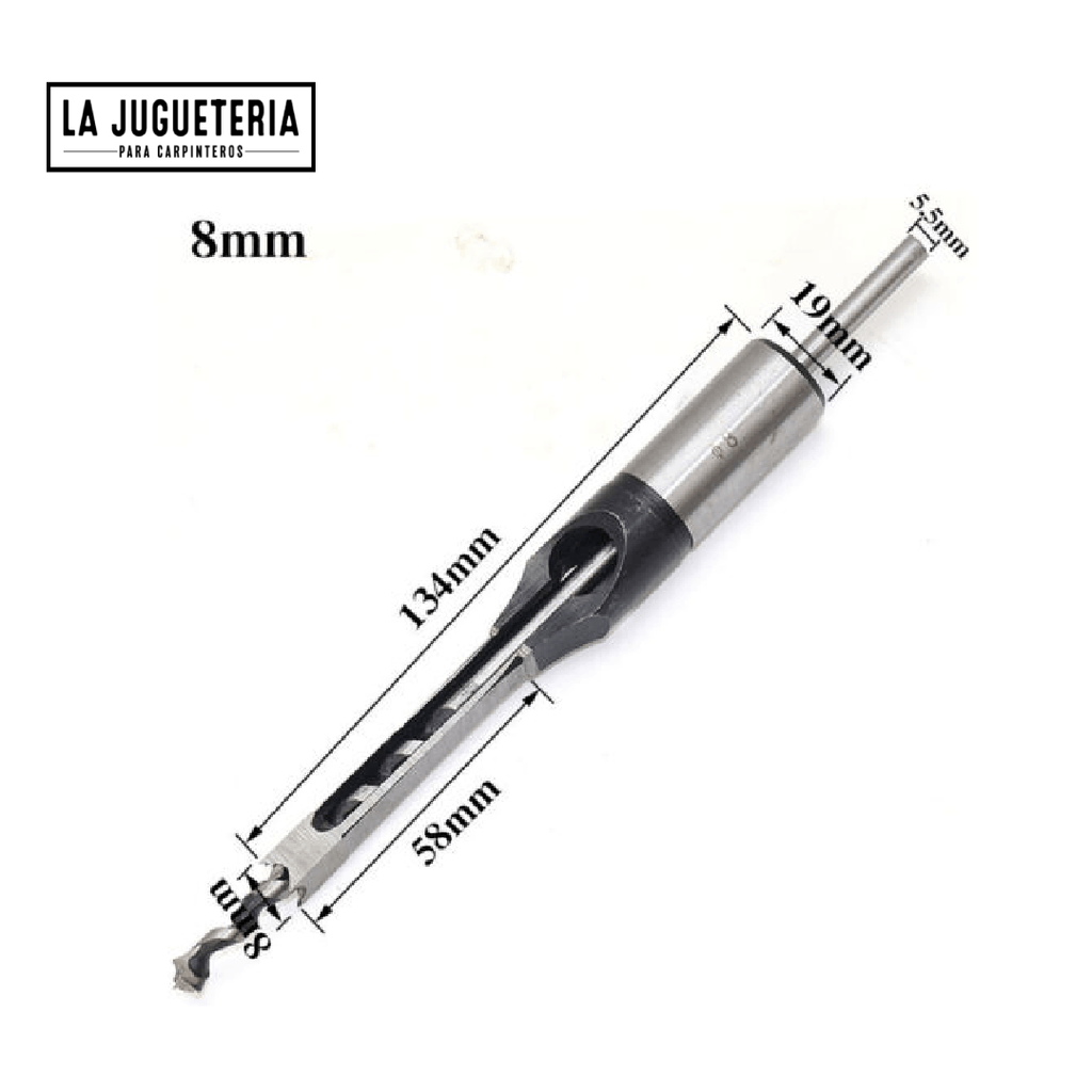 Broca cuadrada para escoplo ó mortiser 19 mm 3/4 pulgada