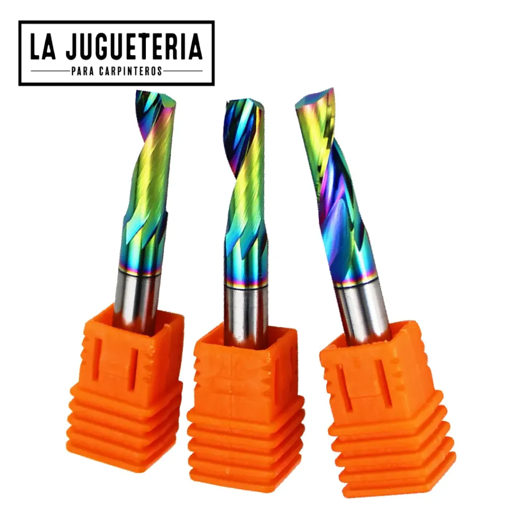 Fresa CNC para Aluminio end Mill acabado (1 Filos) 3.175*3.175*8*38 Ref: V31