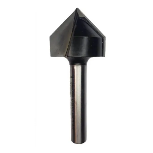 [A2142] Fresa para Router Ranuradora en "V" de 90° (Vástago 1/4" - Diámetro 3/4") V-Grooves Ref: P133
