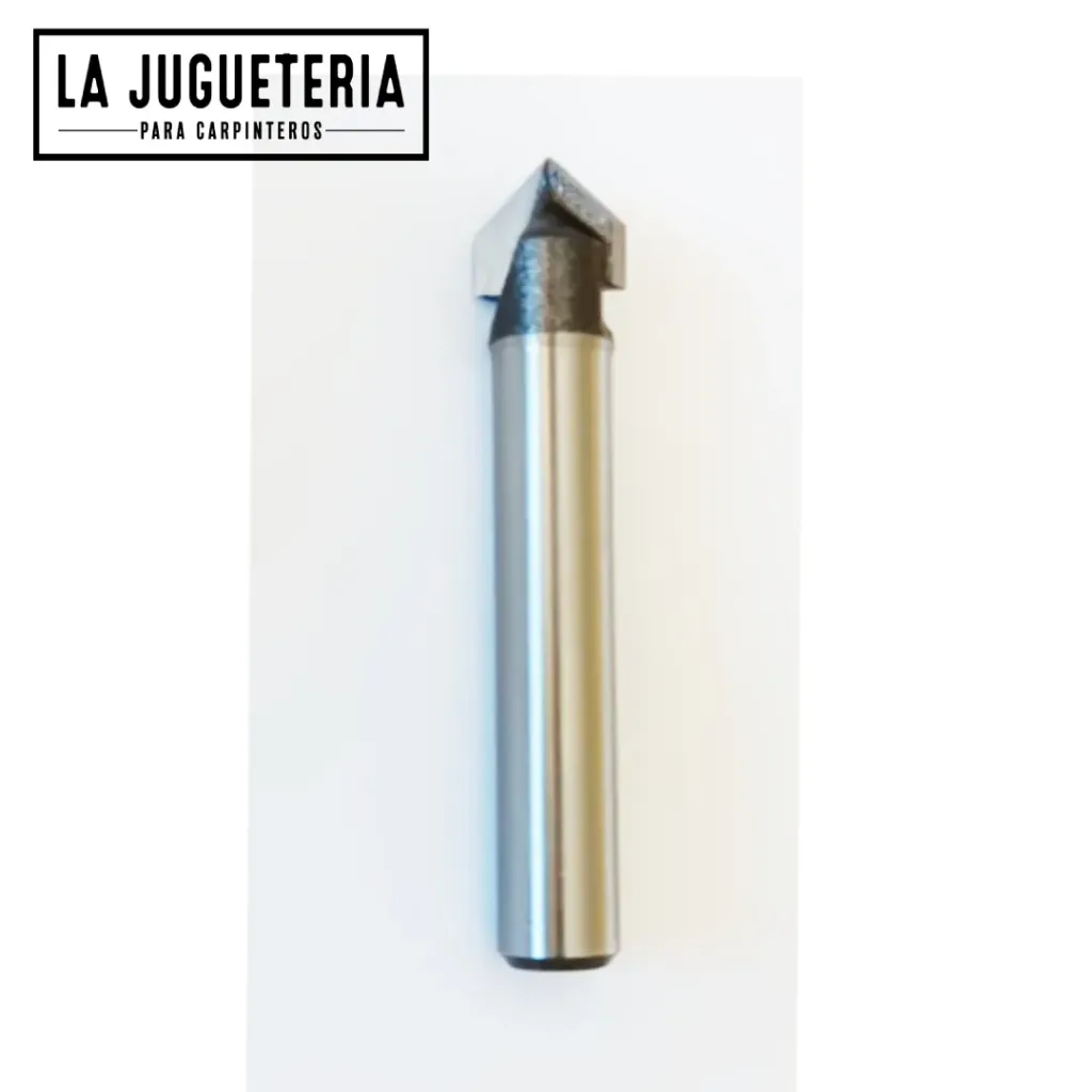 [A2143] Fresa para Router Ranuradora en "V" de 90° (Vástago 1/4" - Diámetro 1/4") V-Grooves Ref: P132