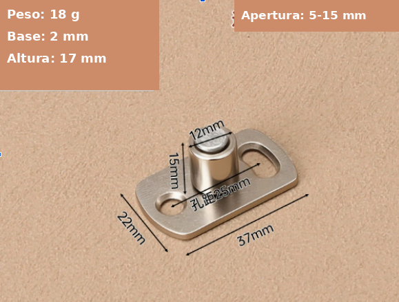 [A2189] Guía de Suelo Pivotante para Puerta Granero - Estándar 18g - Inox + Nylon - Apertura 5-15mm