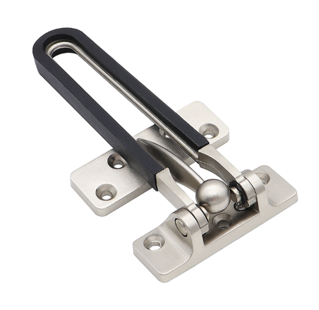 Cerrojo de Seguridad de Hotel con Barra Pivotante de Goma - Acero Inox Cepillado - Anti-Marcas