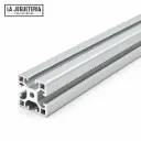 Perfil de aluminio 4040 - 100 cm. Tipo T. Color plata