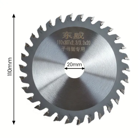 [A2203] Disco sierra incisor 110x2.3-3.3/1.0x20x30t pequeño para mesa