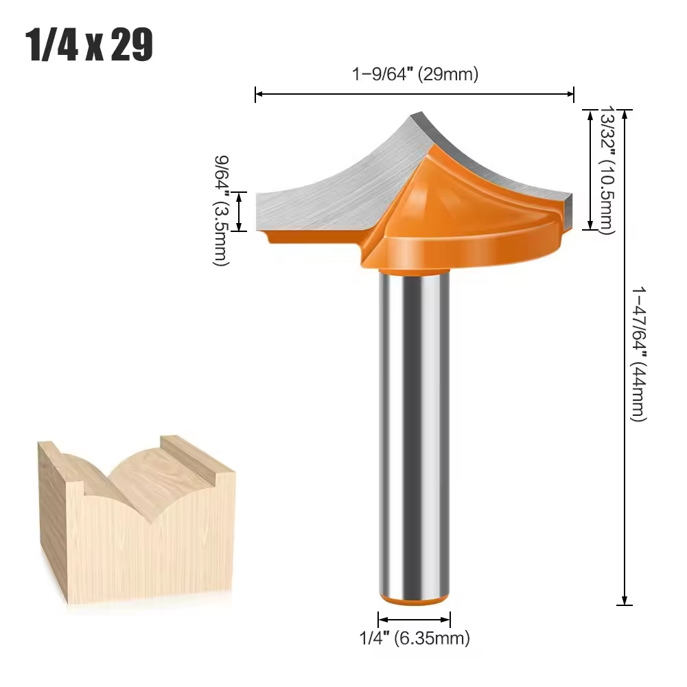 [A2212] Broca de Inglete de Bloqueo 45° (L-N017-2) – Vástago 1/4" – 1/4×29mm Ref: P136