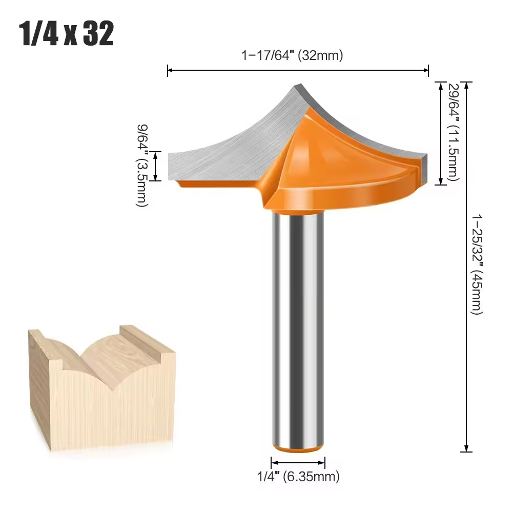 [A2213] Broca de Inglete de Bloqueo 45° (L-N017-3) – Vástago 1/4" – 1/4×32mm Ref: P137