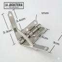 Bisagras de latón macizo para cajas y joyeros de madera - Color Plateado