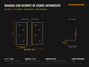 Bisagra con Resorte de Cierre Automático 4" Esquina Recta – Acero Inoxidable