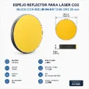 Espejo Reflector para Láser CO2 — Silicio con Recubrimiento de Oro 25 mm