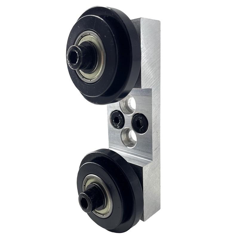 Conjunto de doble rodillo para perfil de aluminio 4040 - Soporte con ruedas para guías lineales y rieles