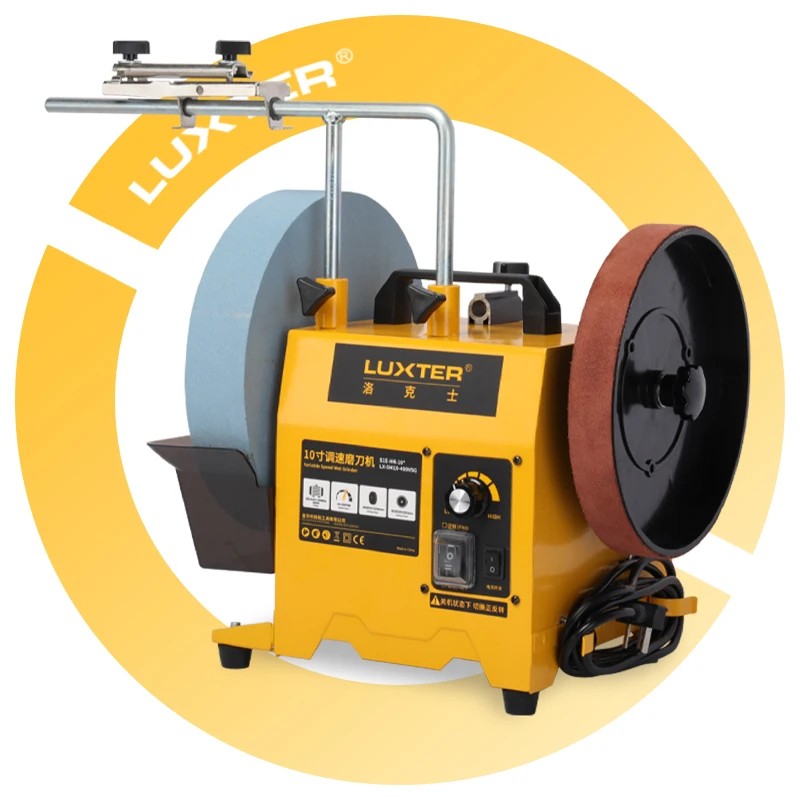 Afilador al agua de 10" LUXTER 400 W - velocidad variable y rueda de pulir