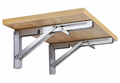 Soportes o escuadras plegables para estantes de acero inoxidable 16" - Set de 2 unidades - Plateado