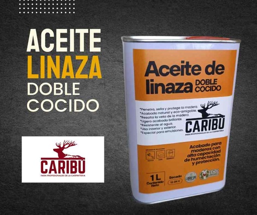 [A789] Aceite de Linaza Doble Cocido para madera 1 Litro