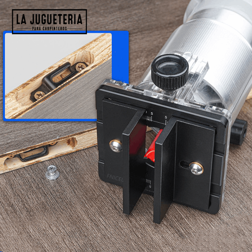 [A064] Base para router de mano con guía ajustable para ranurado