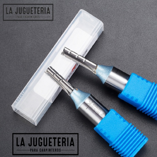 [A407] Fresa tipo flauta de corte recto 6*20 corte para CNC y router. Vástago de 1/2". Ref.G30