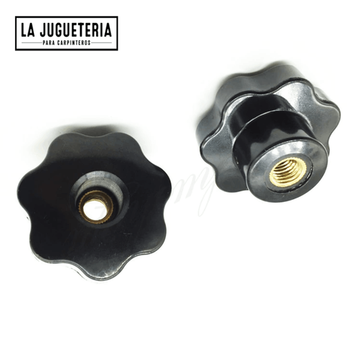 [A547] Perilla de sujeción tipo tuerca estrella M6  abierta Paquete 5 pcs