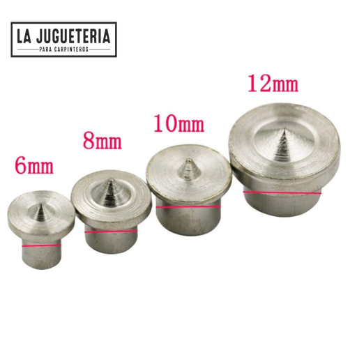 [A571] Pin marcador para madera 6,8,10,12mm. Set 4 pcs