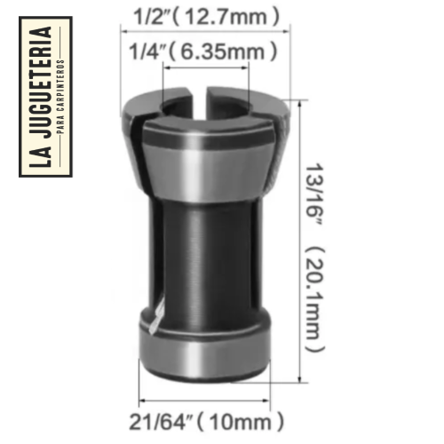 [A032] Adaptador de alta precisión Collet de 6,35 mm para router