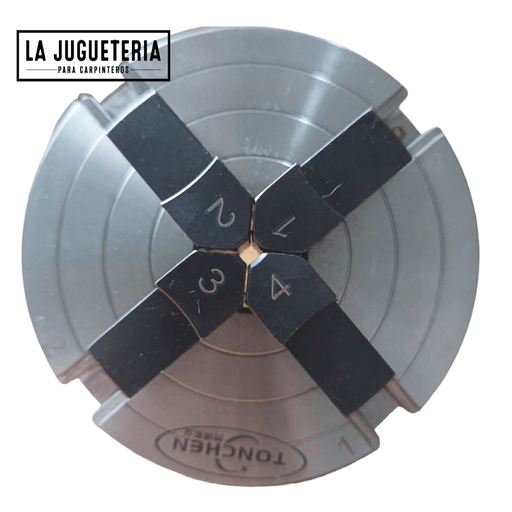 [A186] Chuck portabrocas de torneado de madera de 4 mandíbulas autocentrantes 4"