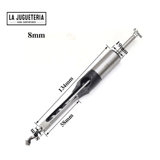 [A101] Broca cuadrada para escoplo ó mortiser 8 mm