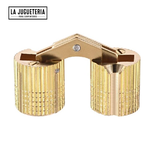 Bisagras ocultas tipo barril 14 mm. Angulo de apertura de 180 grados. Pack 2 unidades Fabricado en latón y acero inoxidable
