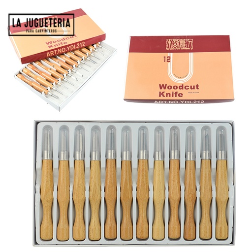 [A686] Set de gubias para xilografía. Set 12 pcs.