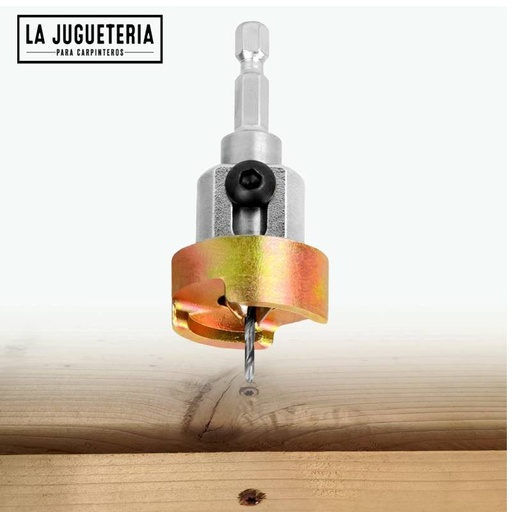 [A059] Broca avellanadora de 82 grados con punta de carburo y tope  de profundidad