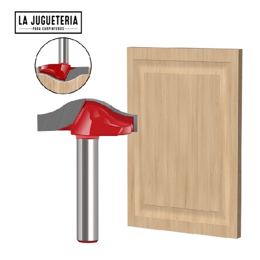 Fresa falso techo ancho de corte 1/4" * 25 mm. Vástago de 1/4". Ref.P37