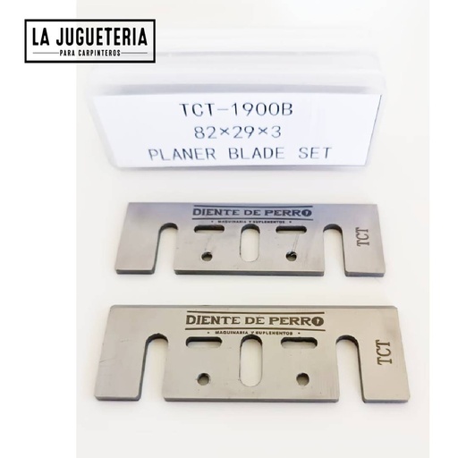 [A233] Cuchillas cepilladoras 3-1/4"  (82 x 29 x 3 mm) HSS  "CALZADAS" TCT10 Carburo de tugsteno de Diente de Perro  Set de 2 hojas DeWalt DW6655 DW680K, Makita 1100 731001-4 D17217 1900BW 1923B M101 N1900B N1900BW 7311 201-6 N1900