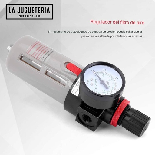 [A786] filtro regulador de presión neumático, válvula y separador de aceite y agua BFR3000