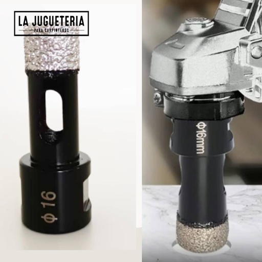 [A103] Broca de diamante para hormigón, vidrio, granito, etc. 16mm para esmeriladora