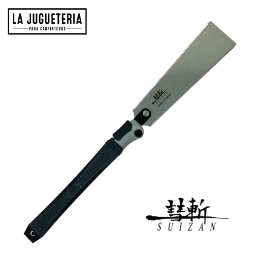 [A692] Sierra de tracción Ryoba plegable japonesa SUIZAN, sierra manual de doble filo de 9,5 pulgadas para carpintería