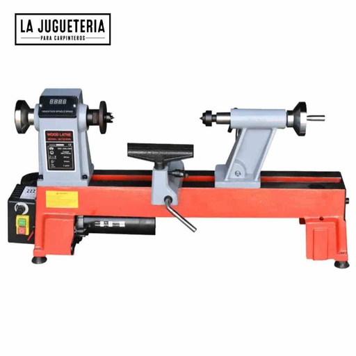[A756] Torno para madera 750W de 3/4 HP tamaño de trabajo 11" x 39" (30 cm x 100 cm) con cama de extensión + chuck 4 garras + portabrocas