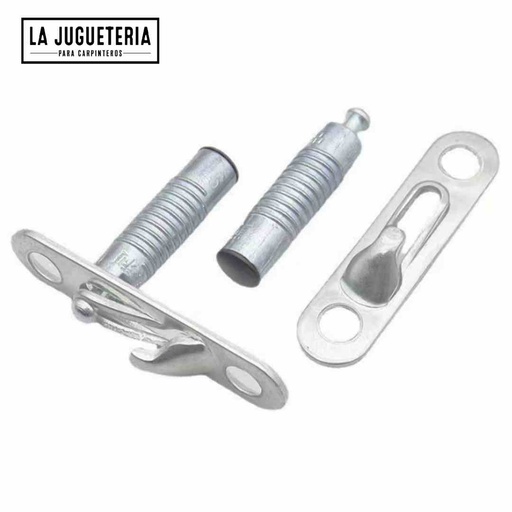[A471] Herrajes para Muebles de Armario - Bolsa de 10 Conjuntos- Accesorios de Conexión 2 en 1 - Sujetadores Ocultos para Estantes