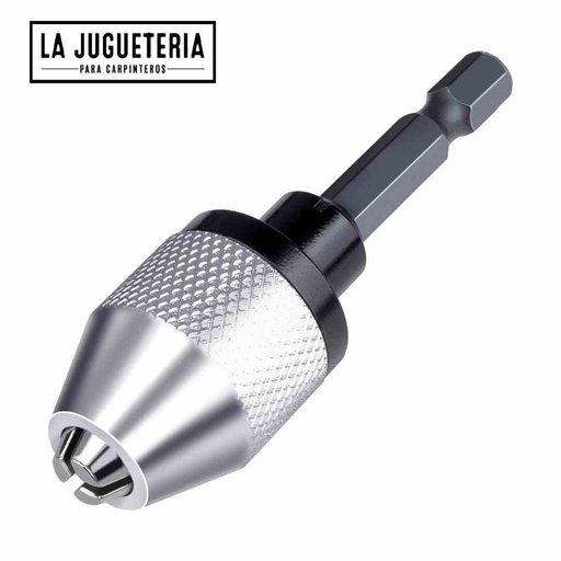 [A185] Chuck Adaptador de taladro de impacto, convertidor de destornillador de impacto, vástago hexagonal - Plateado