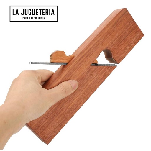[A169] Cepillo manual de carpintero, Guillame en madera de caoba 250mm - Hoja estrecha de 25mm estilo Europeo