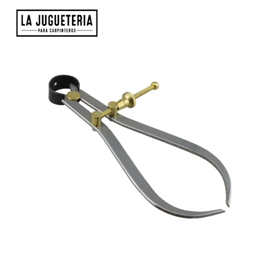 [A202] Compás curvo de 3.93 pulgadas, ajustable, con cerradura, divisor de acero al carbono, compás de artesanía de cuero ó madera