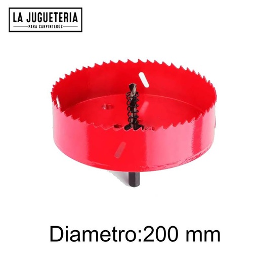 [A791] Broca sierra corona bimetálica 200 mm (8 pulgadas) - Acero al carbono