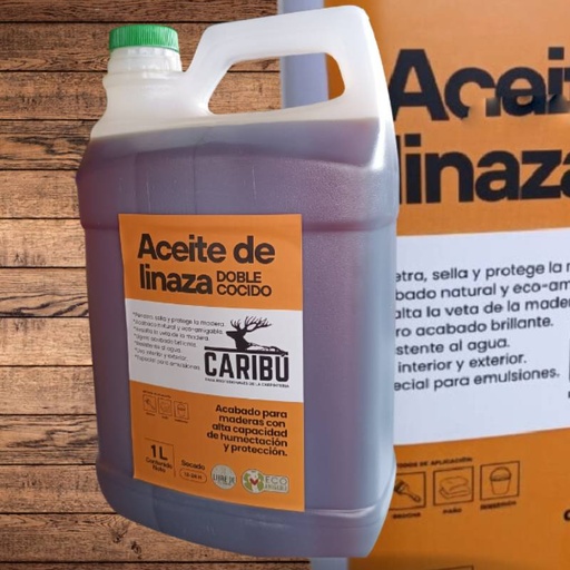 [A788] Aceite de Linaza Doble Cocido para madera  1 Galón