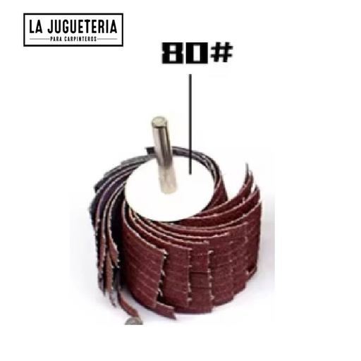 [A1096] Rueda de Lijado Alúmina-Zirconia de Láminas con Eje, Grano #80