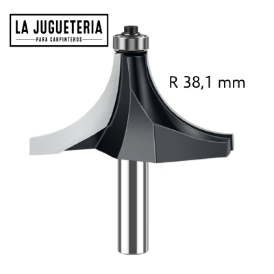 [A1033] Fresa para cantear 3 Pulgadas (R38.1mm)  en vástago de 1/2 (12,7mm) Ref.G68