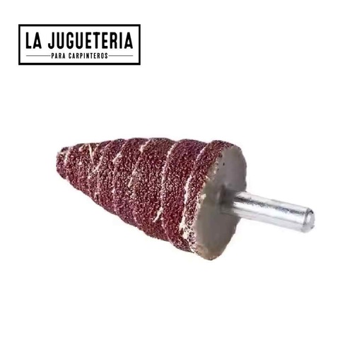 [A957] Cabezal lija de pulido en forma cónica 6*20 grano 80 